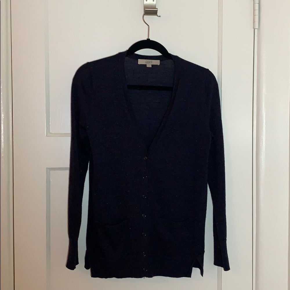 Navy Blue Loft Cardigan